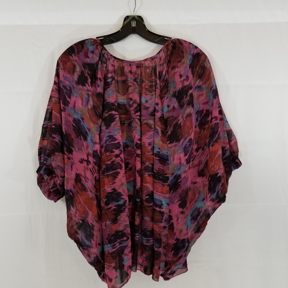 Nine West Vintage America Maroon BatWing Top Small - Picture 2 of 6